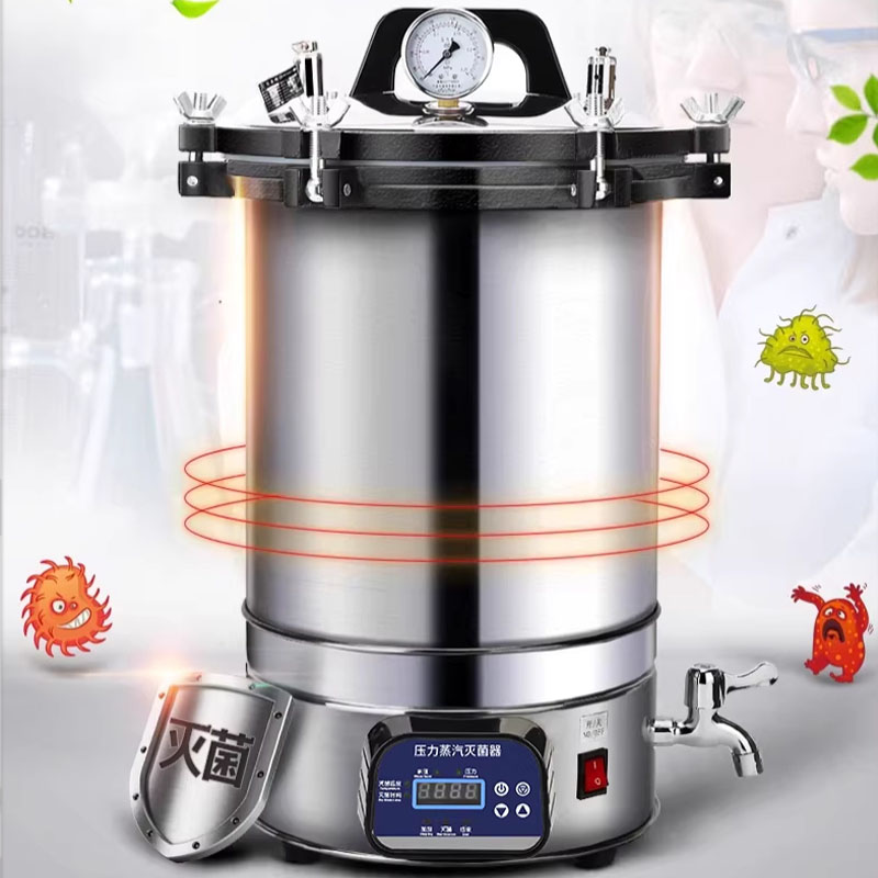 Medical Lab - 18/24L Portable High Pressure Sterilizer Stainless