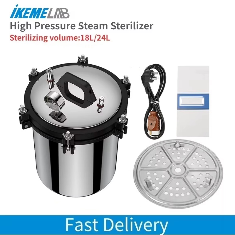 Medical Lab - IKEME 18/24L Portable Autoclave Machine Electric